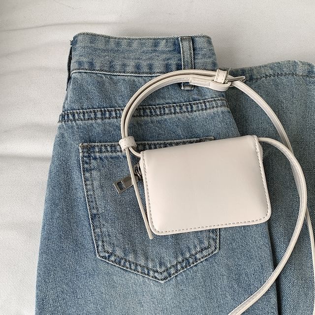 Faux Plain Bag Leather Crossbody