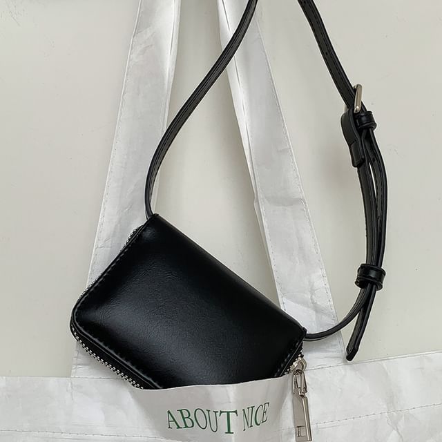 Faux Plain Bag Leather Crossbody