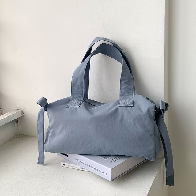 Bag Tote Bow Nylon Plain Accent