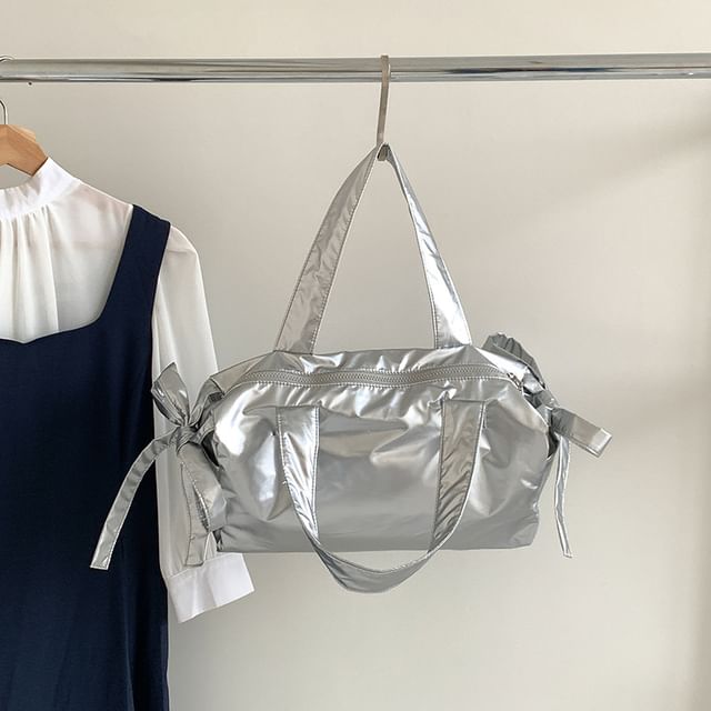 Bag Tote Bow Nylon Plain Accent