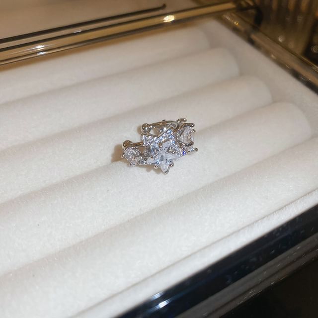 / Ear Star Cuff Rhinestone Heart