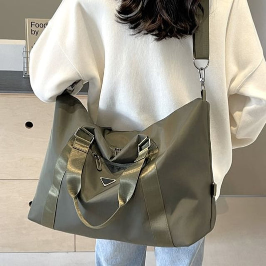 Bag Plain Travel Duffel Zip