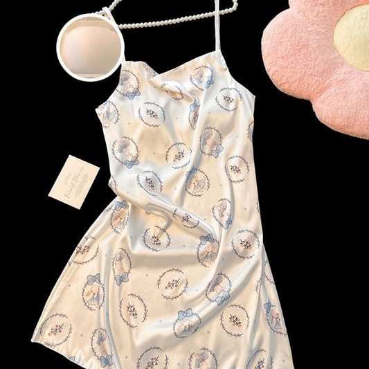 Nightgown Rabbit Print