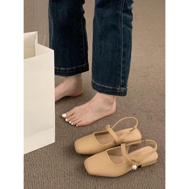Square Jane Shoes Toe Mary Slingback
