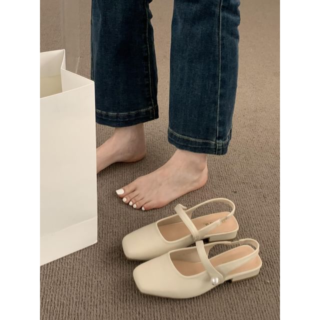 Square Jane Shoes Toe Mary Slingback