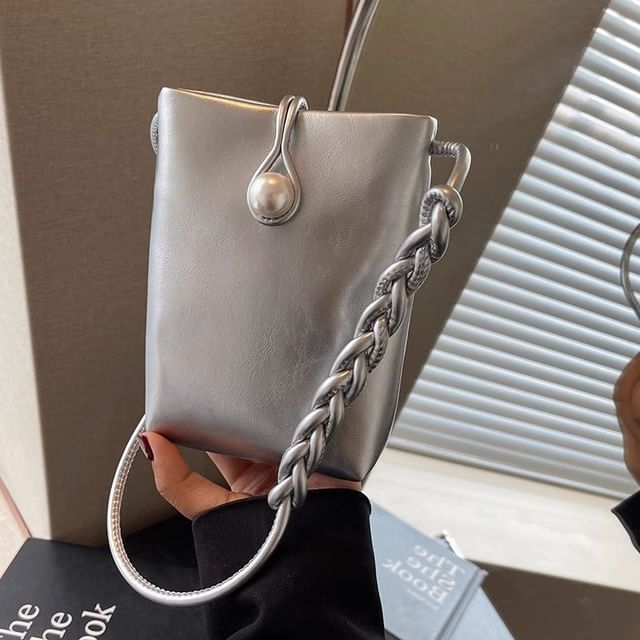 Plain Crossbody Faux Bag Leather