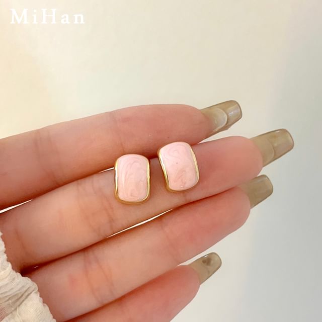 Glaze Stud Alloy Earring