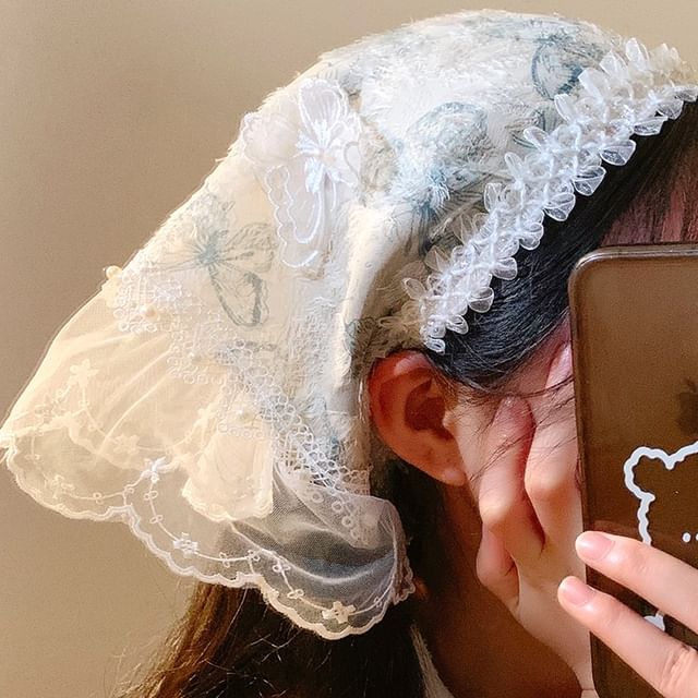 Bandana Designs) Lace (Various Butterfly Trim