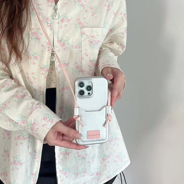 Phone Case Card Lanyard Holder