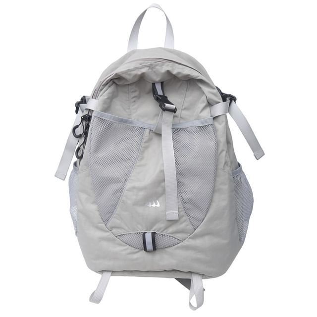 Multi-Pocket Mesh Panel Print Backpack Star