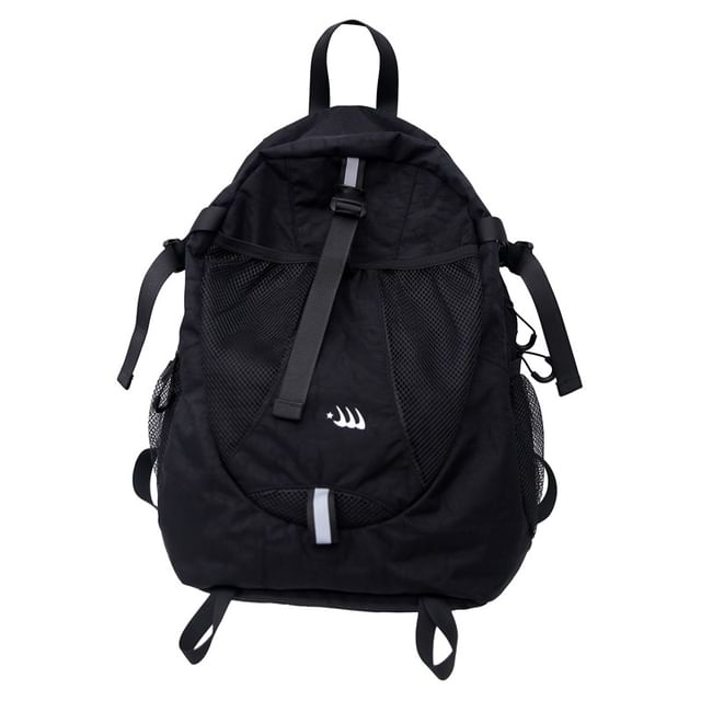 Multi-Pocket Mesh Panel Print Backpack Star