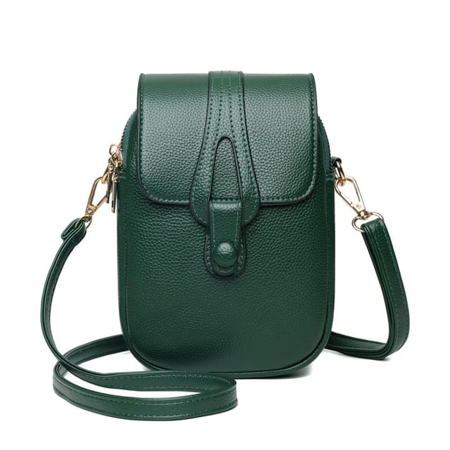 Crossbody Bag Flap Leather Faux