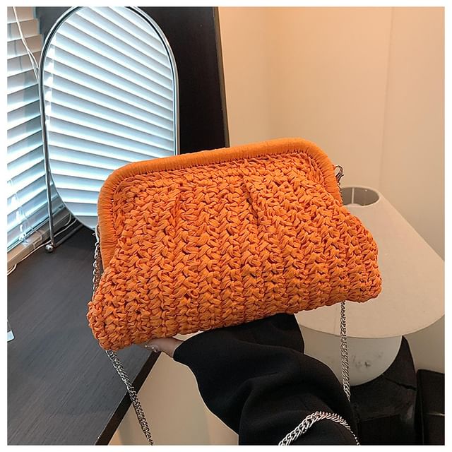 Straw Crossbody Bag Strap Chain