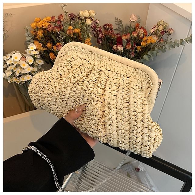 Straw Crossbody Bag Strap Chain