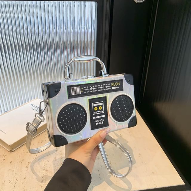 Bag Handle Top Radio Box Crossbody