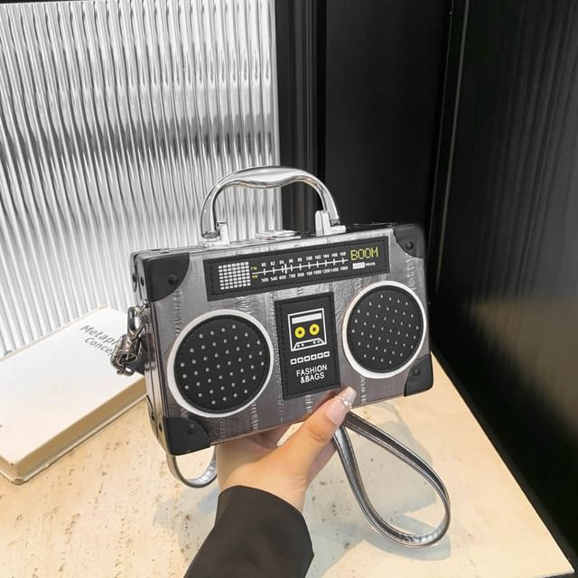 Bag Handle Top Radio Box Crossbody