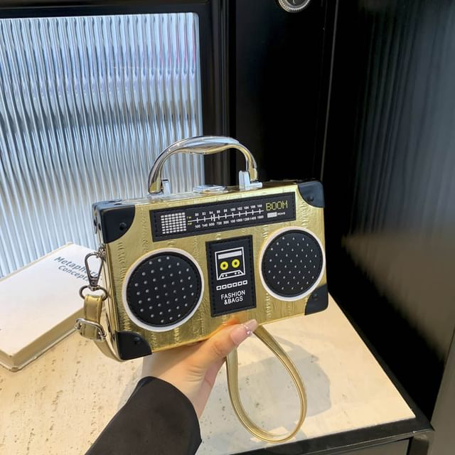 Bag Handle Top Radio Box Crossbody