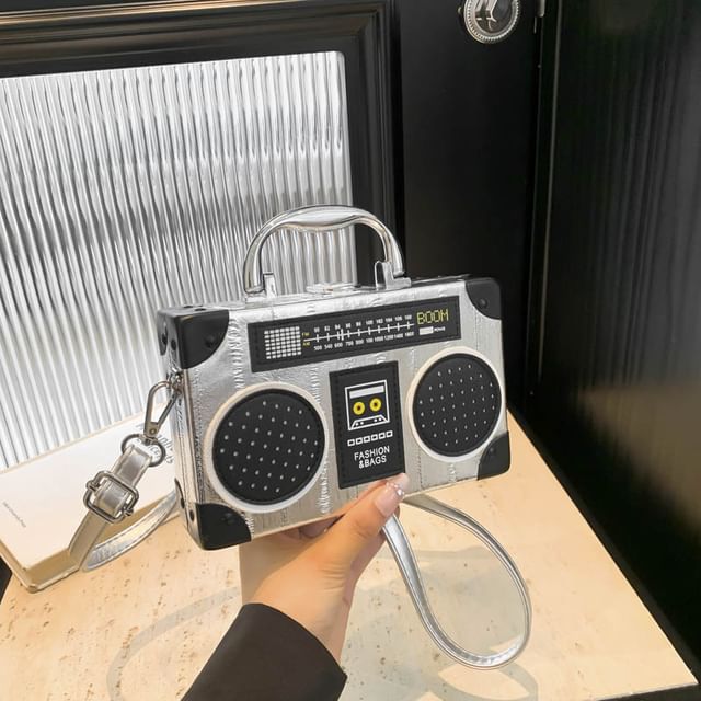 Bag Handle Top Radio Box Crossbody