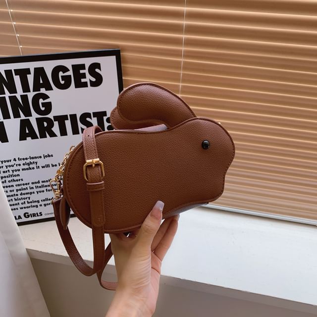 Faux Leather Crossbody Bag Rabbit