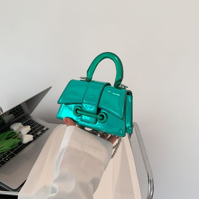 Flap Beaded Bag Crossbody Strap