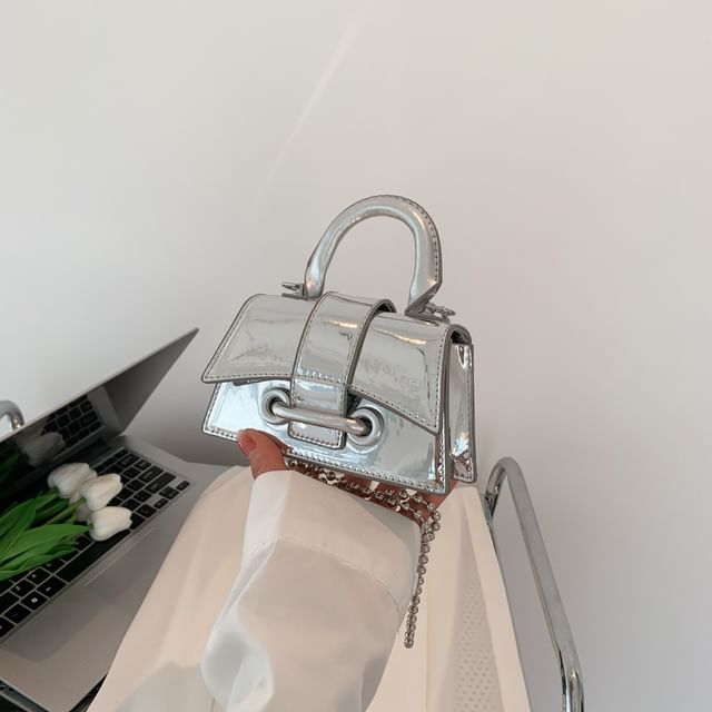 Flap Beaded Bag Crossbody Strap