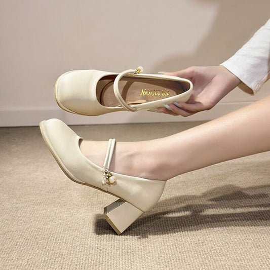 Jane Heel Pumps Block Mary