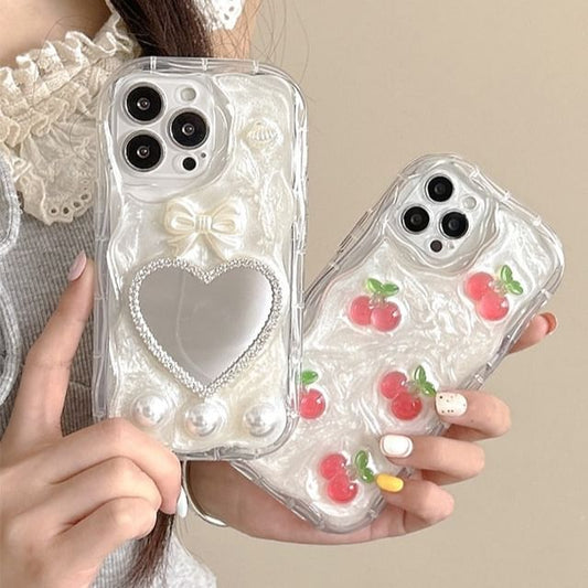 Heart Phone / Cherry Mirrored Case