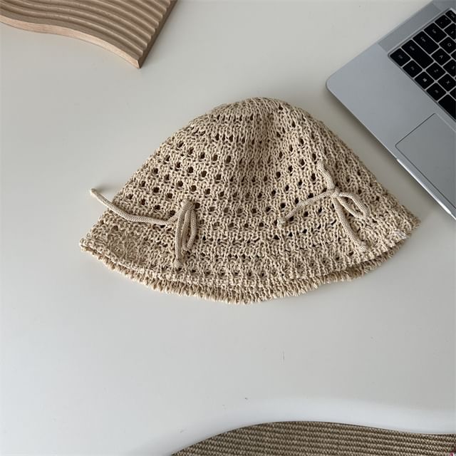 Bucket Knit Hat Bow
