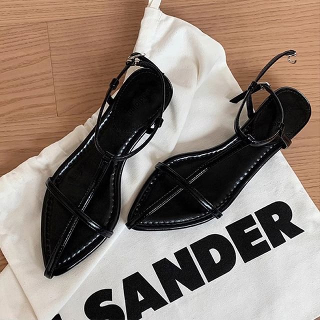 Wedge Strap Criss Ankle Cross Sandals