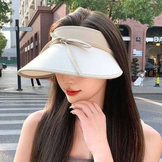 With Hat Visor Bow Decoration Sun