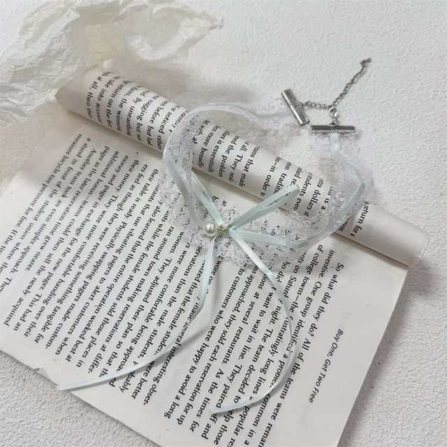 Butterfly Earring Cross / Drop Bow Lace Choker