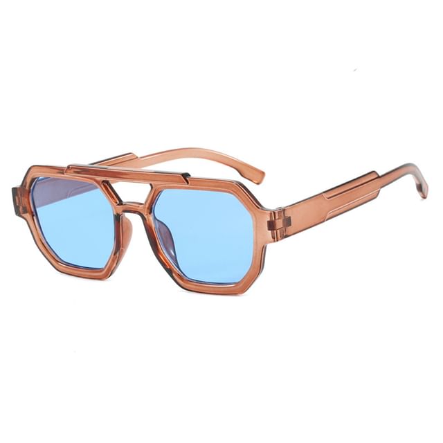 Bridge Plastic Geometric Double Sunglasses