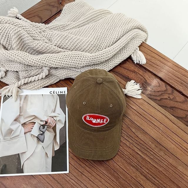 Applique Lettering Cap Baseball