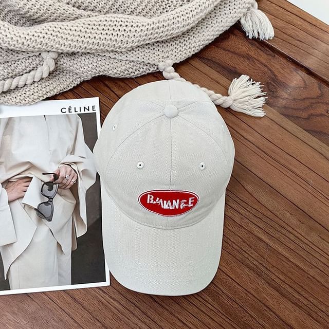 Applique Lettering Cap Baseball