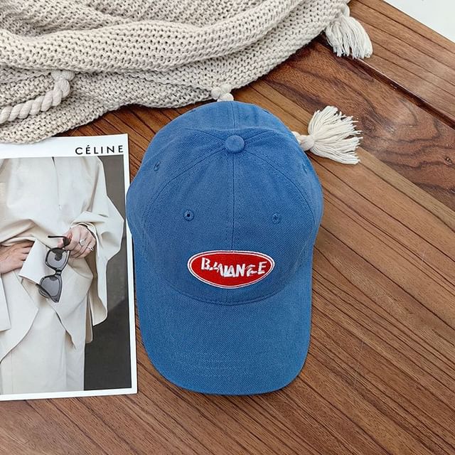 Applique Lettering Cap Baseball