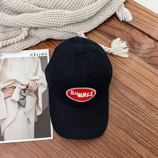 Applique Lettering Cap Baseball