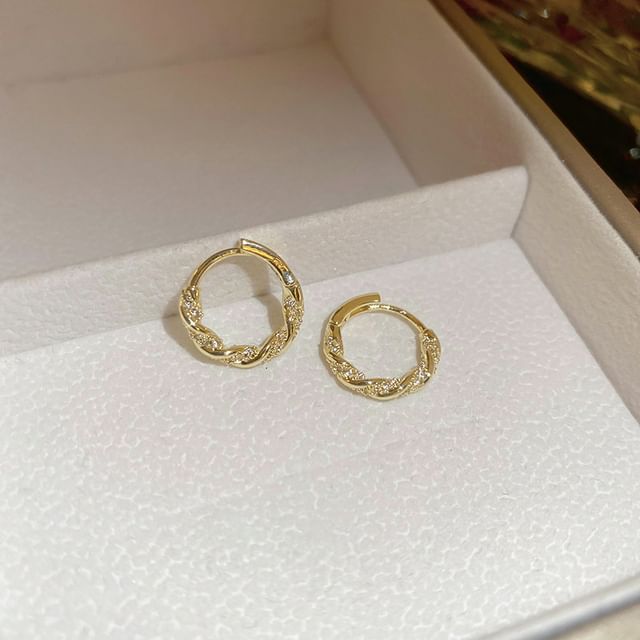 Huggie Rhinestone Earring