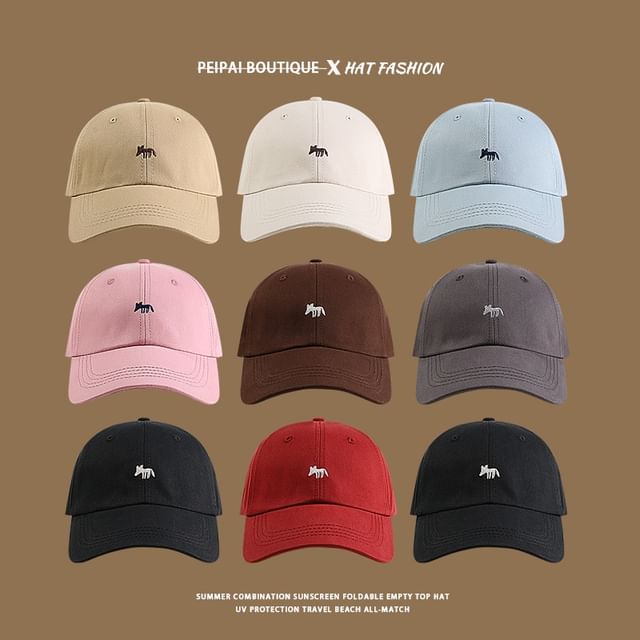 Baseball Embroidered Cap Fox