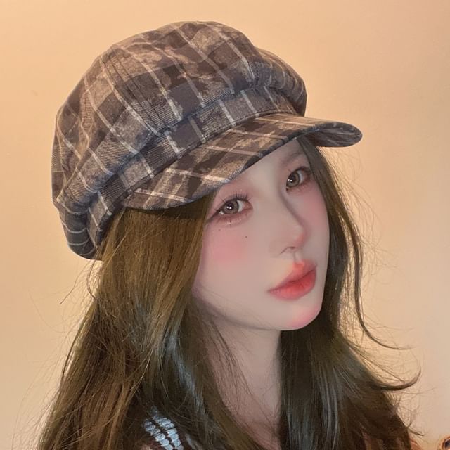 Plaid Cap Newsboy
