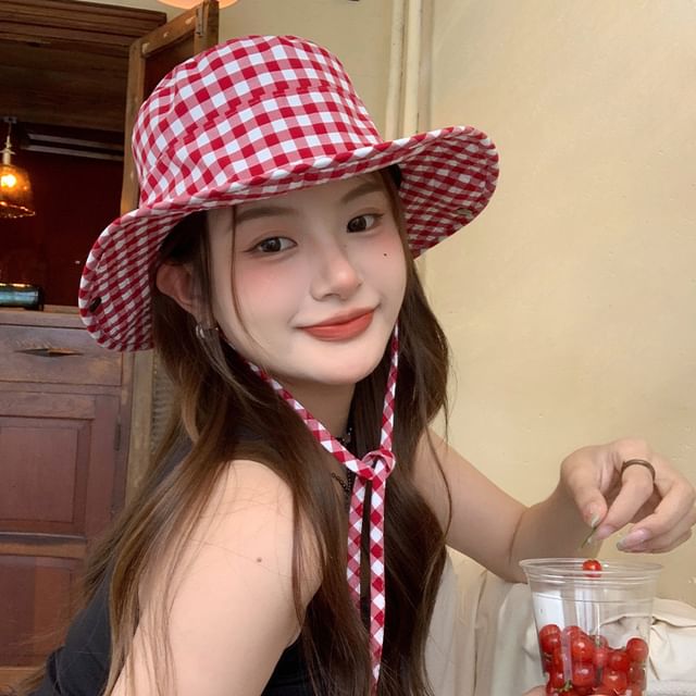 Plaid Hat Bucket