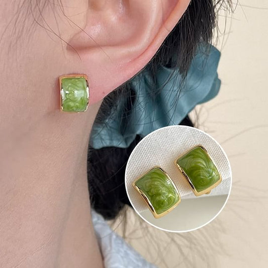 Enamel On Clip Earring