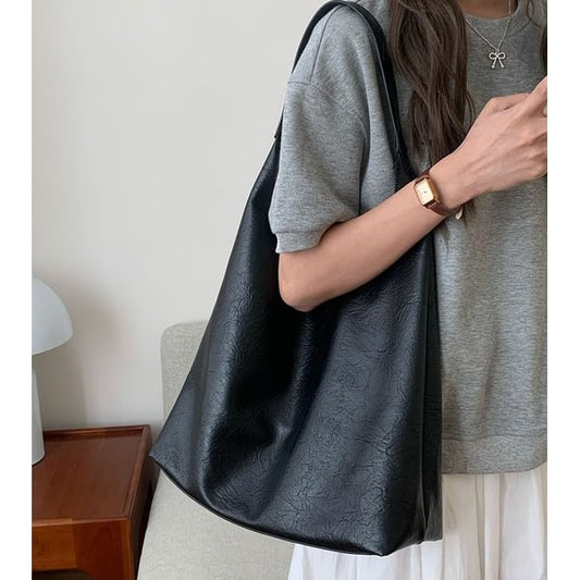 Faux Bag Leather Tote