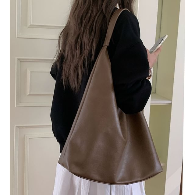 Faux Bag Leather Tote