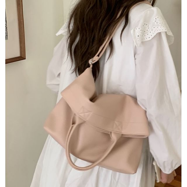 Faux Leather Tote Bag Crossbody