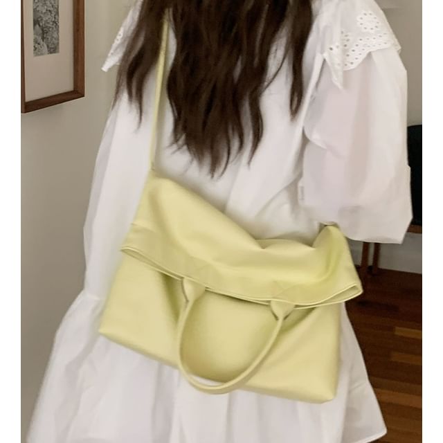 Faux Leather Tote Bag Crossbody