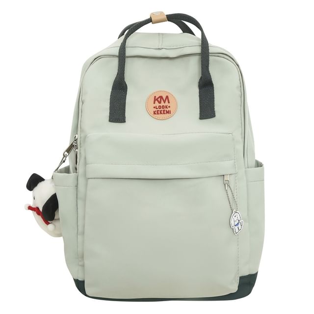 Applique Backpack Multi-Pocket