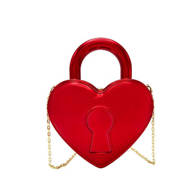 Crossbody Strap Bag Heart Chain