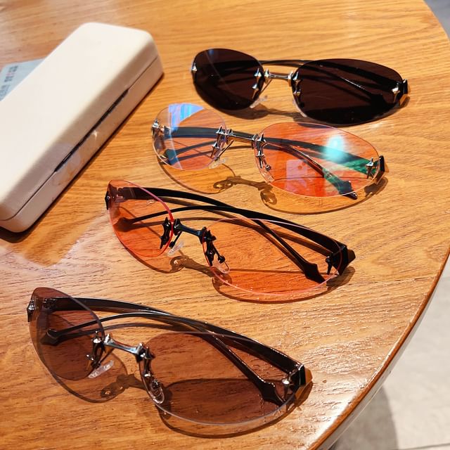Oval Sunglasses Rimless