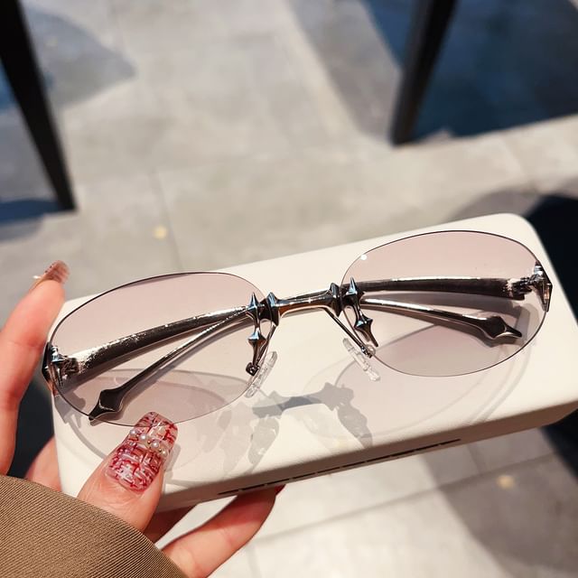 Oval Sunglasses Rimless