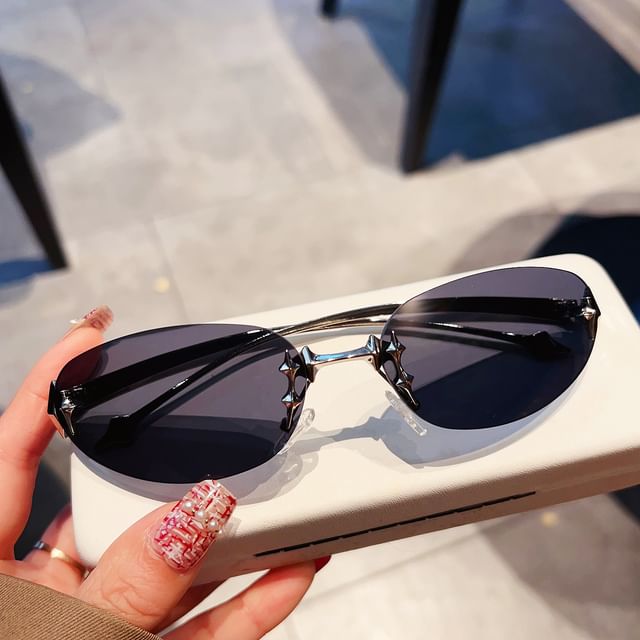 Oval Sunglasses Rimless